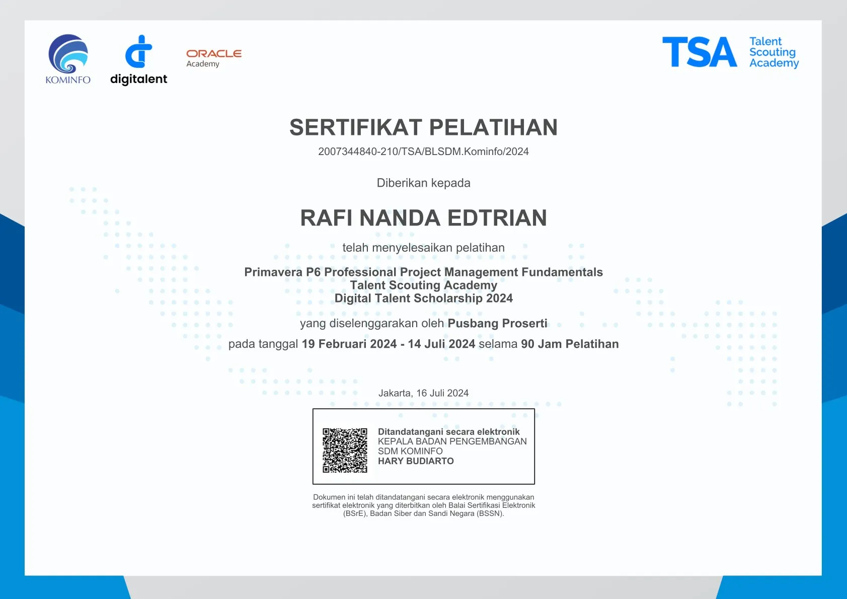 Certificate 15